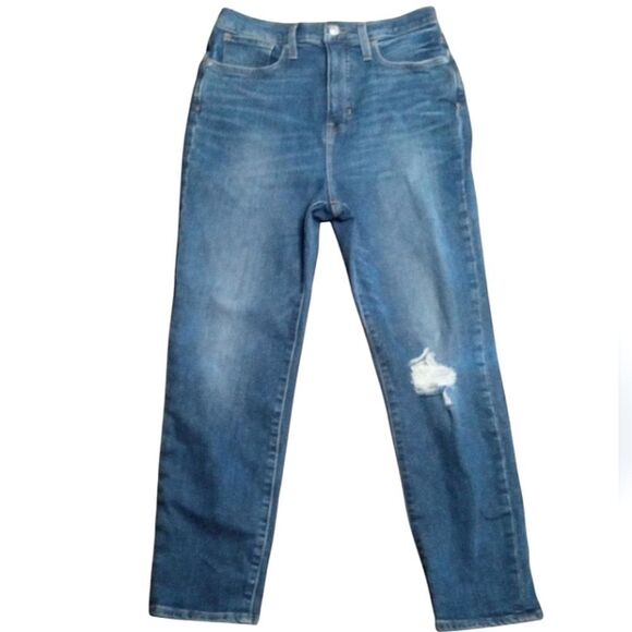 Madewell The Mom Jean In Medium Ellwyn Wash Zip Fly Size 28 - Picture 3 of 11